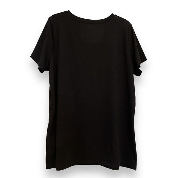 Torrid 6 (6X) Leopard Print Lips Kisses Slim‎ Fit Black Graphic Tee T Shirt New - Picture 2 of 2